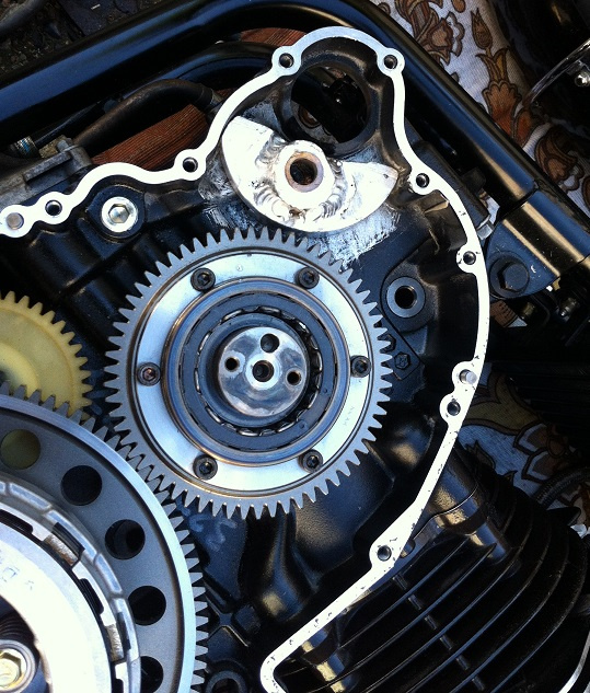 Triumph motor cycle aluminium engine casing welding repair